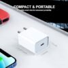 Bsoukmart 20W Charger for iPhone C Type Fast PD Charger Compatible with iPhone 14, iPhone 13, iPhone 12, iPhone 11, iPhone X Series PD 4.0 USB C (Cable & Adapter) - Image 4