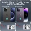 Bsoukmart iPhone 15 Pro Max/15 Pro/14 Pro Max/14 Pro Camera Lens Protector Compatible for 15 Pro Max/15 Pro/14 Pro Max/14 Pro iPhone Accessories - Image 2