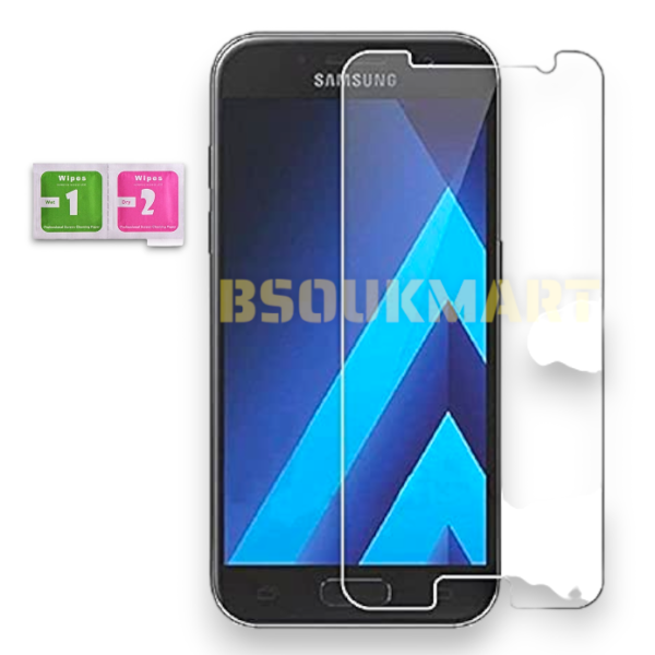 Bsoukmart Tempered Glass Screen Protector with Wipes Kit For Samsung Galaxy A7 (2017)