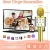 BSOUKMART Advance Wireless Singing Mike Multi-Function Bluetooth Karaoke Mic with Microphone Speaker - Random Color - Image 4