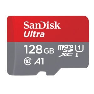 SanDisk Ultra 128GB microSDXC UHS-I, 140MB/s R, memory card, 3 M Warranty, for Smartphones
