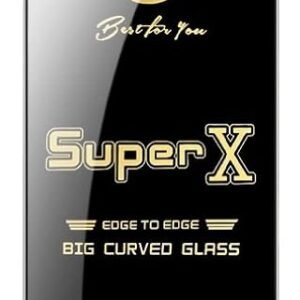 Bsoukmart for Samsung Galaxy A16 Tempered Glass (Super X OG Glass) Full Screen Coverage Edge to Edge with Easy Installation Kit, (Black) Pack of 1