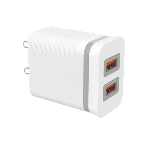 Bsoukmart 2.4A Dual USB Mobile Charger with Cabel | Support All Android devices