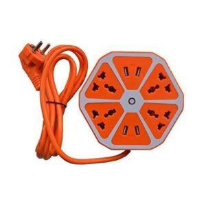 Multifunctional USB Hexagon Socket | Smart Power Strip with USB Ports