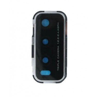 BSoukmart Camera Lens Glass with Frame for Vivo Y20 2020 White