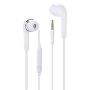 BSoukmart Earphone for Samsung Galaxy F12 - Handsfree, In-Ear Headphone, White